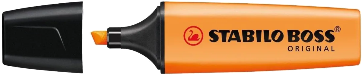 Stabilo Set mit 3 Textmarkern Boss Original, nachfüllbar, abgeschrägte Spitze, 2–5 mm, Orange — Bild 2