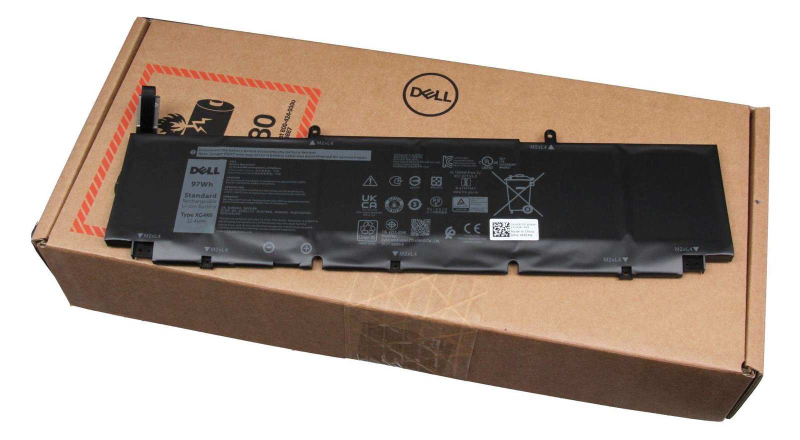 Dell 97Wh lithium-ion battery for laptops - Batterie - 8.071 mAh