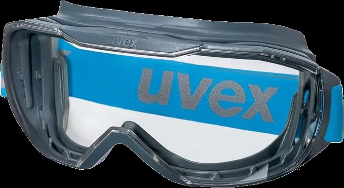 Uvex Megasonic Vollsichtbrille - Schutzbrille - Überbrille für Brillenträger - Innen beschlagfrei, außen kratzfest & chemikalienbeständig - 100% UV-Schutz - verstellbares Kopfband