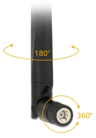 Delock Antenne - Wi-Fi - 7 dBi (für 5 GHz), 4 dBi (für 2,4 GHz), Ansicht 3