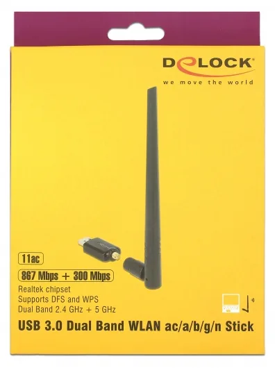 Delock USB 3.0 Dual Band WLAN ac/a/b/g/n Stick, Ansicht 3