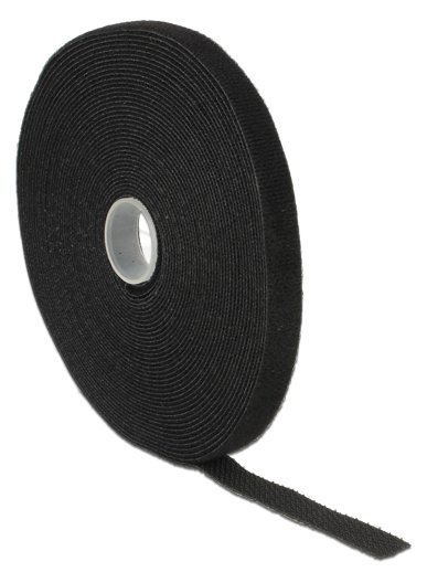Delock Velcro - Kabelbinderrolle - 10 m - Schwarz