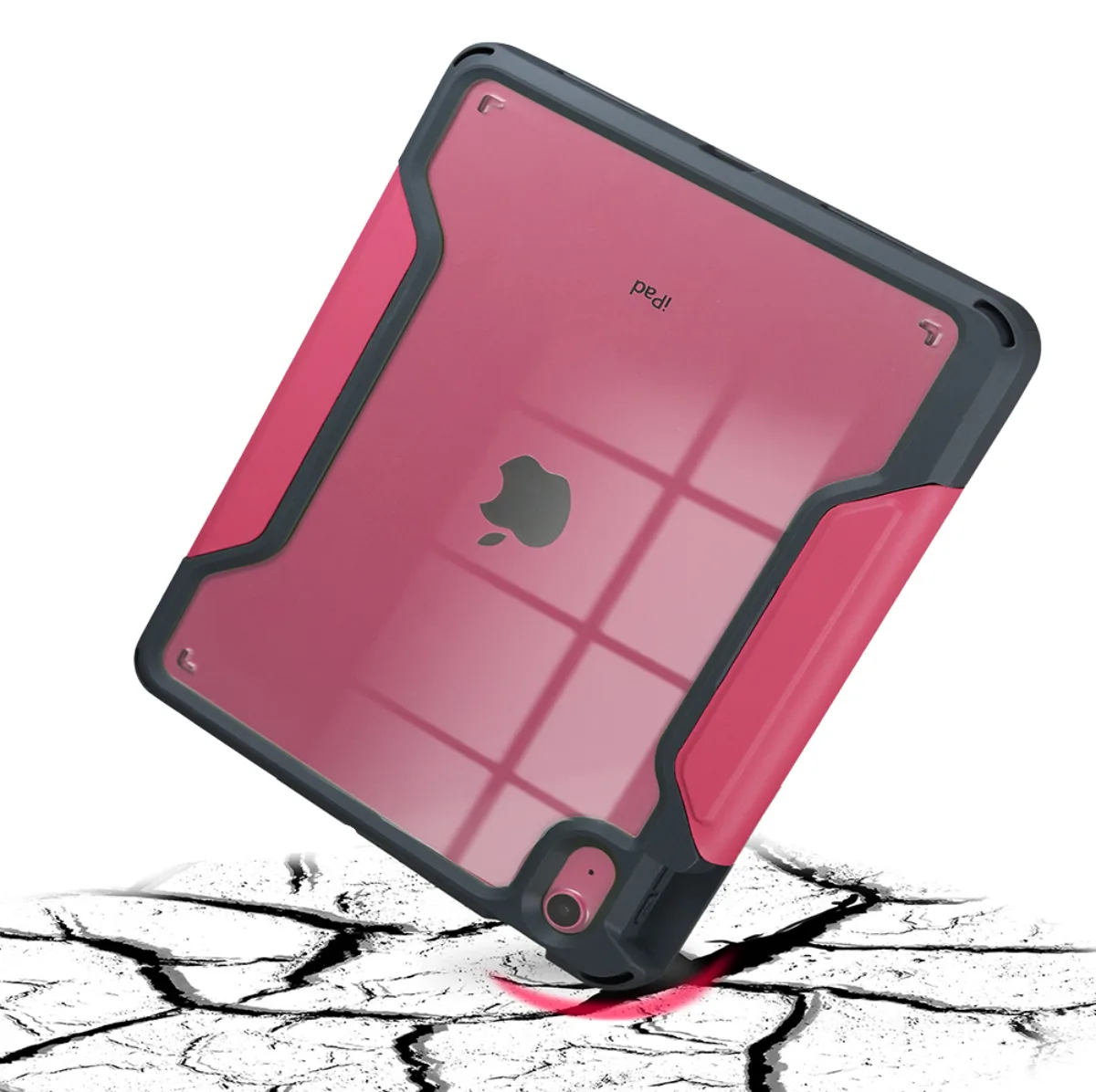 DEQSTER Rugged MAX Case 10.9 - für iPad 10te Gen. - Schutzhülle - starker Schutz - Robust - transparente Rückseite - Pink, Ansicht 2