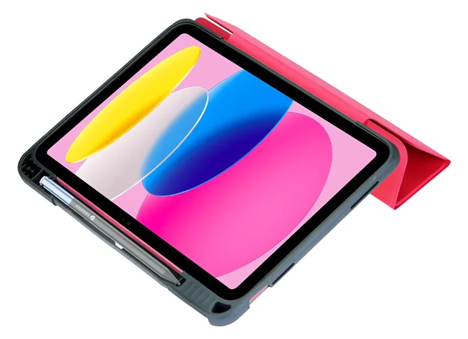 DEQSTER Rugged MAX Case 10.9 - für iPad 10te Gen. - Schutzhülle - starker Schutz - Robust - transparente Rückseite - Pink, Ansicht 4
