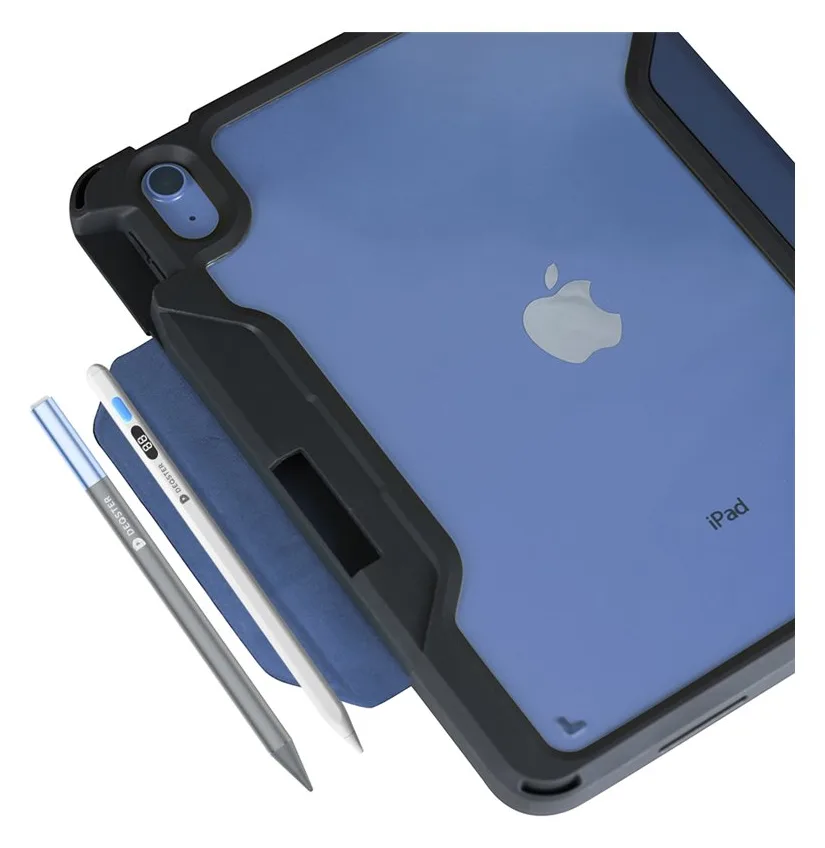 DEQSTER Rugged MAX Case 10.9 - für iPad 10te Gen. - Schutzhülle - starker Schutz - Robust - transparente Rückseite - Blau, Ansicht 3