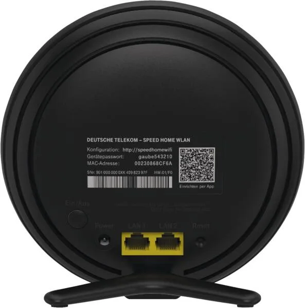 Deutsche Telekom Speed Home WLAN 2. Gen schwarz - Router - WLAN, Ansicht 2