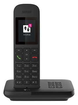 Deutsche Telekom Telekom Sinus A12 - Analoges/DECT-Telefon - Kabelloses Mobilteil - Freisprecheinrichtung - Schwarz von LumaTech