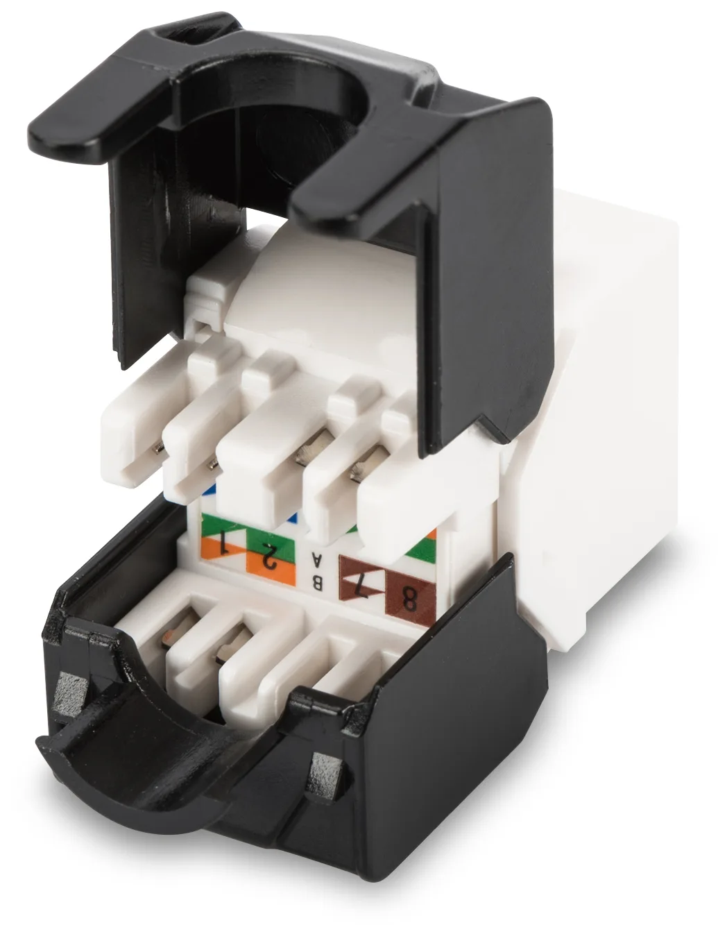 DIGITUS CAT 5e, Klasse D Keystone Modul, ungeschirmt, werkzeugfreier Montageanschluss, Ansicht 3