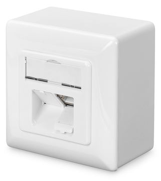 DIGITUS CAT 6, Klasse E, Datendose, Aufputz, geschirmt von LumaTech