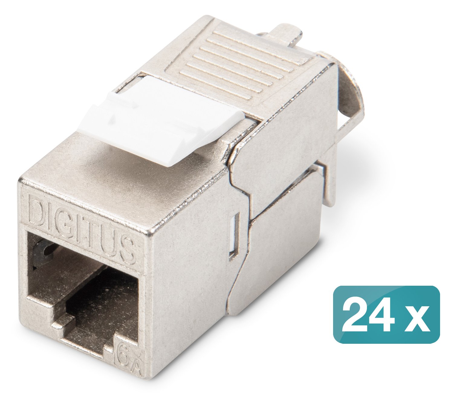 DIGITUS CAT 6A Keystone Modul, geschirmt, werkzeugfreier Montageanschluss