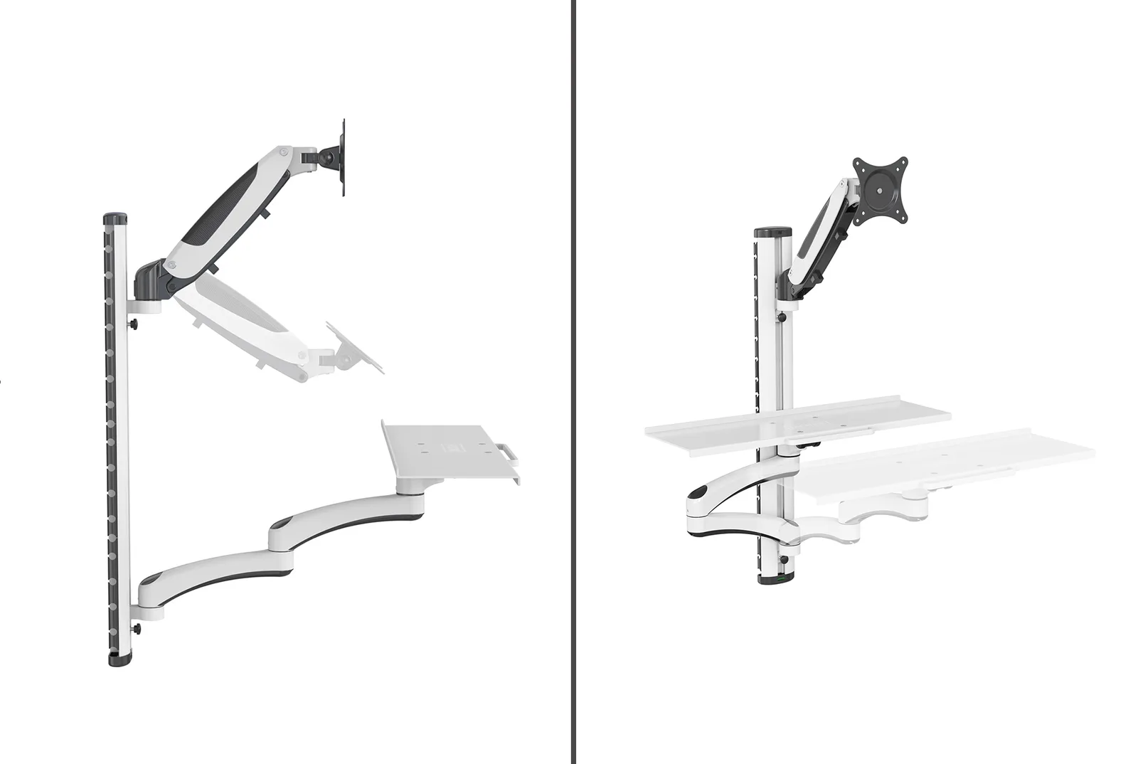 DIGITUS DA-90451 - Befestigungskit (CPU Wandhalterung, sit/stand workstation mount) - für Monitor / Tastatur, Ansicht 3
