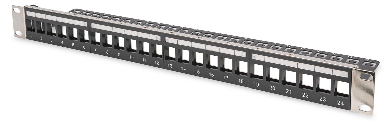 DIGITUS Modulares Patchpanel für Keystone Jacks 1HE - unbestückt