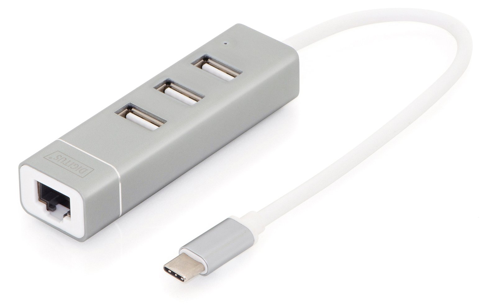 DIGITUS USB Type-C 3-Port Hub + Fast Ethernet LAN-Adapter von LumaTech