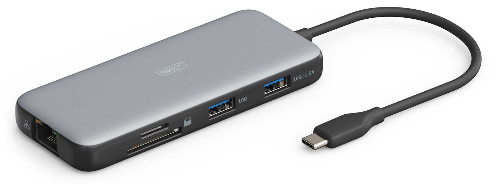 DIGITUS USB-C Docking Station 7-Port HDMI USB RJ45 SD