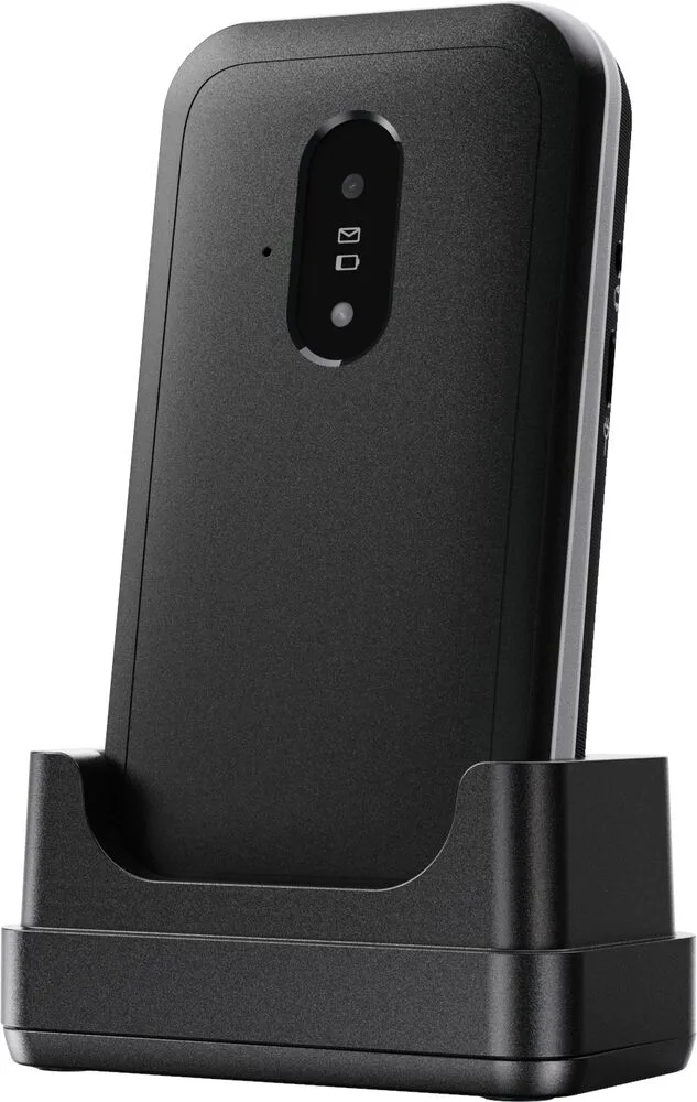 Doro Leva E22 - 4G Feature Phone - RAM 64 MB / Interner Speicher 128 MB - microSD slot - LCD-Display (TFT) - Schwarz / Weiß, Ansicht 2