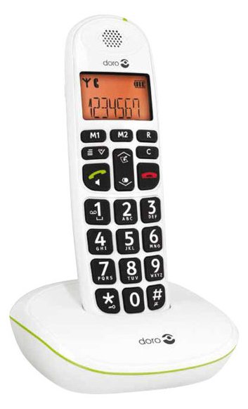 Doro PhoneEasy 100w - Schnurlostelefon mit Rufnummernanzeige