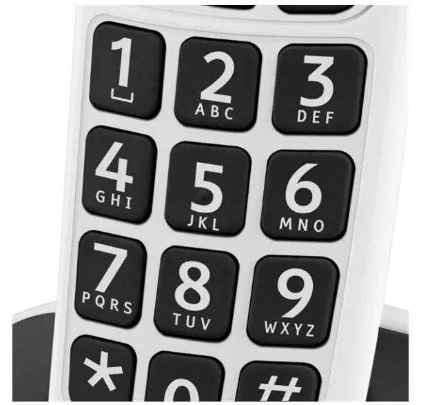 Doro PhoneEasy 100w - Schnurlostelefon mit Rufnummernanzeige - Weiß, Ansicht 2