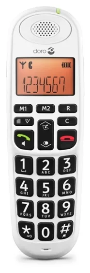 Doro PhoneEasy 100w - Schnurlostelefon mit Rufnummernanzeige - Weiß, Ansicht 4