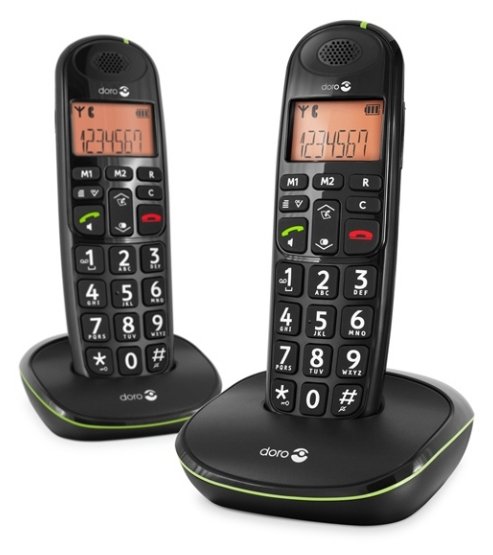 Doro PhoneEasy 100W Duo - Schnurlostelefon mit Rufnummernanzeige
