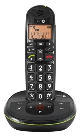 Doro PhoneEasy 105wr - Schnurlostelefon - Anrufbeantworter mit Rufnummernanzeige