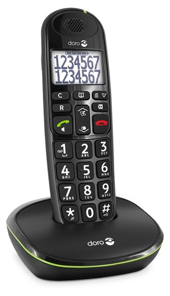 Doro PhoneEasy 110 - Schnurlostelefon mit Rufnummernanzeige/Anklopffunktion