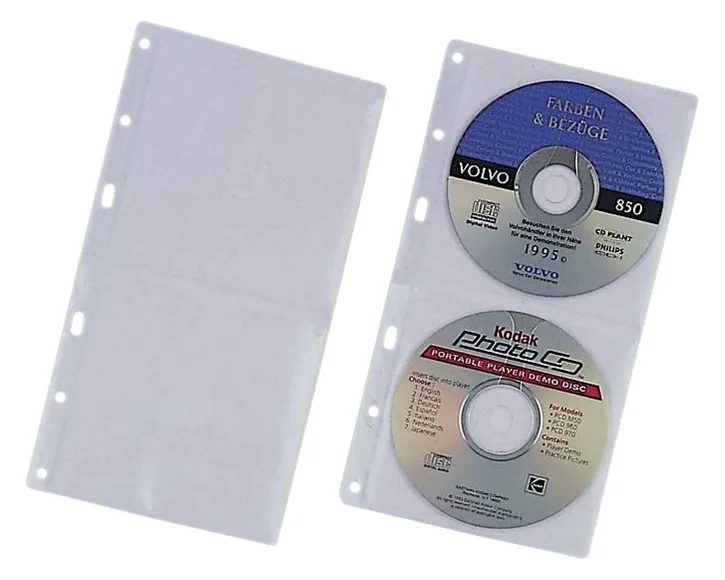 Durable CD Wallets - CD-Umschläge - Kapazität: 2 CD - durchsichtig (Packung mit 5), Ansicht 3