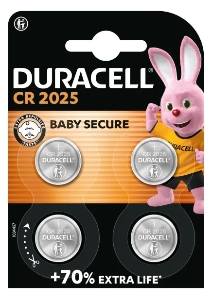 Duracell 5000394119345 - Einwegbatterie - CR2025 - Lithium - 3 V - 4 Stück(e) - 165 mAh, Ansicht 2