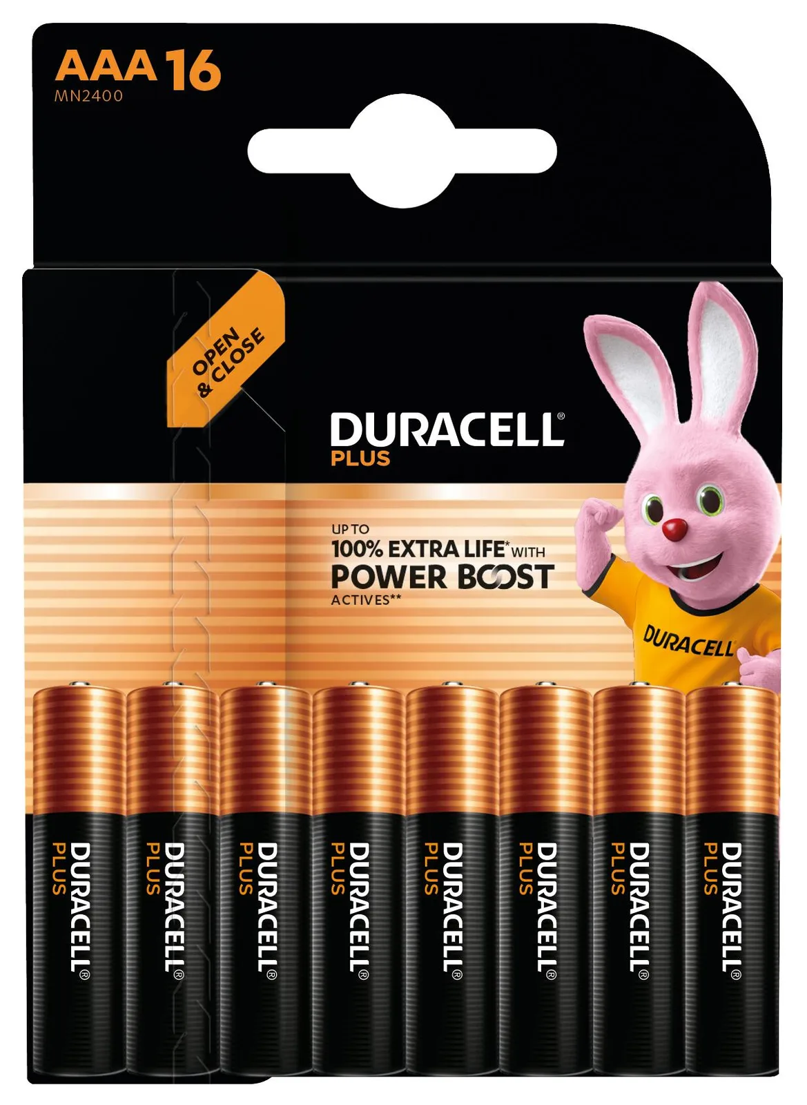 Duracell Plus Power Boost MN2400 Micro AAA -Batterie 16 St. - Batterie - Micro (AAA), Ansicht 2