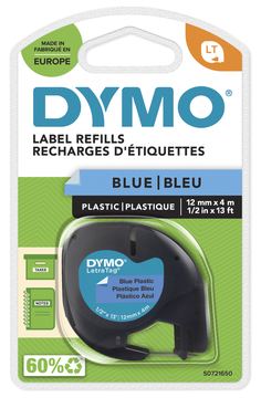 Dymo LetraTAG - Kunststoff - Blau - Rolle (1,2 cm x 4 m) von LumaTech