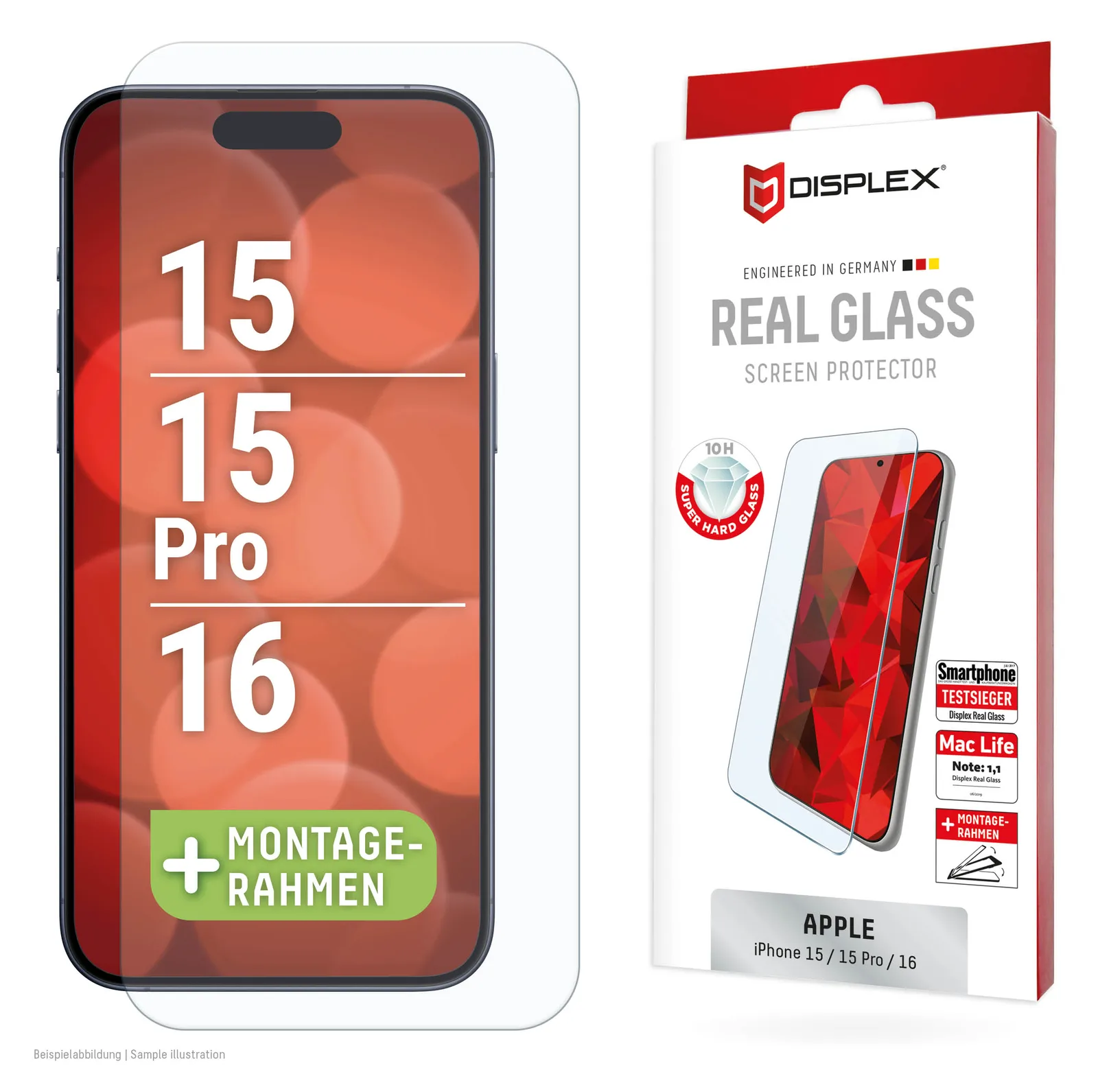 E.V.I. DISPLEX Real Glass iPhone 16, Ansicht 2