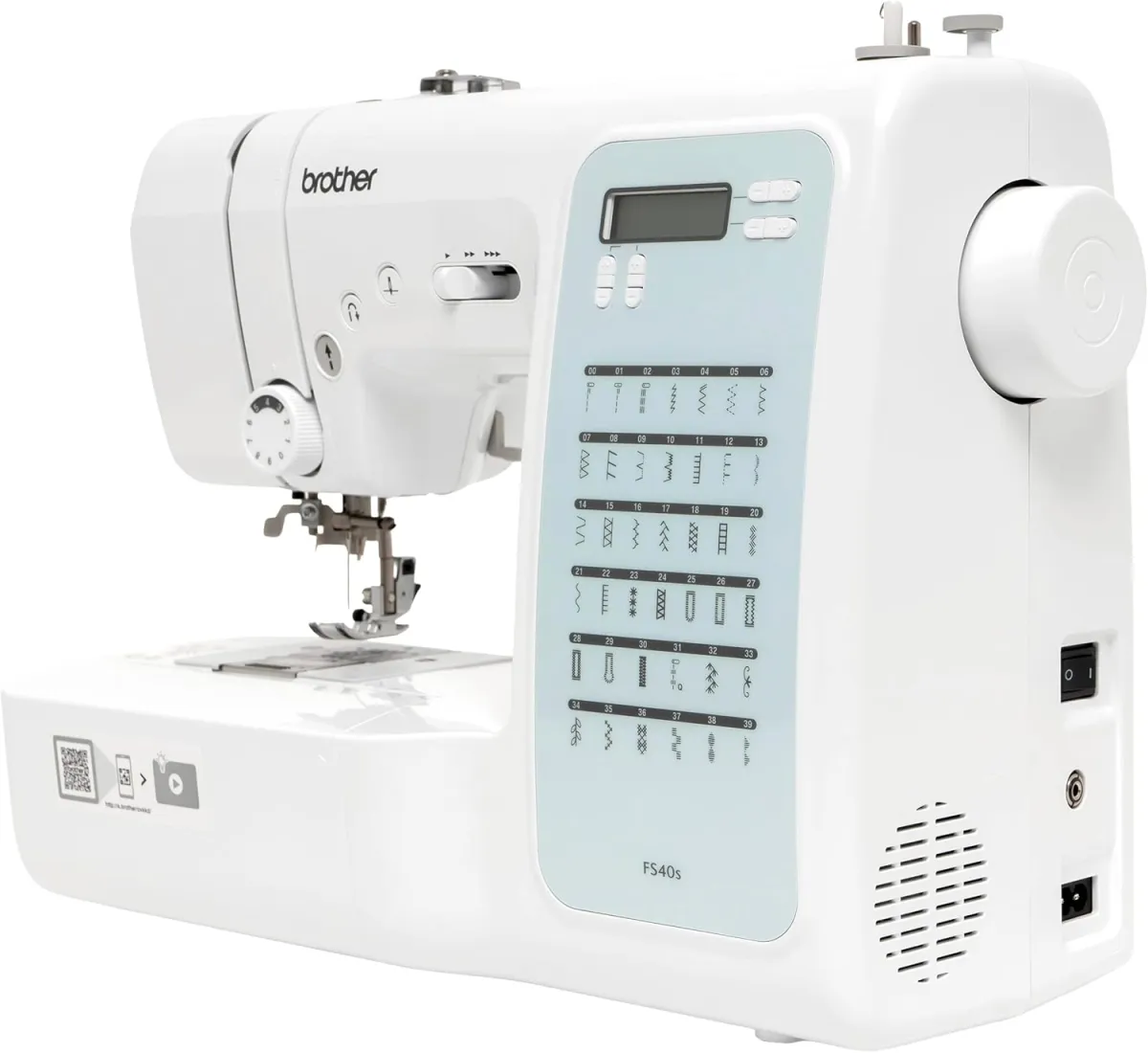 Brother FS40s Computer Nähmaschine perfekt für Fortgeschrittene und Nähanfänger mit kullaloo Nähkurs Material Set umfangreichem Zubehör Sticker zum Verzieren der Maschine kindersicher mit Fingerschutz — Bild 3