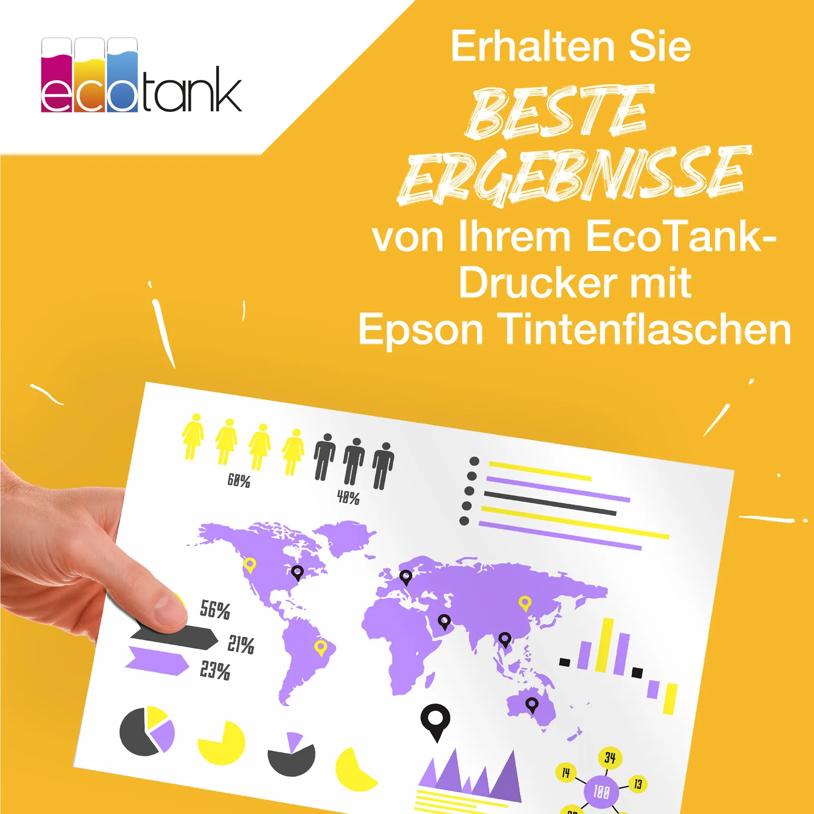 Epson 113 Multipack - 4er-Pack - Schwarz, Gelb, Cyan, Magenta, Ansicht 6