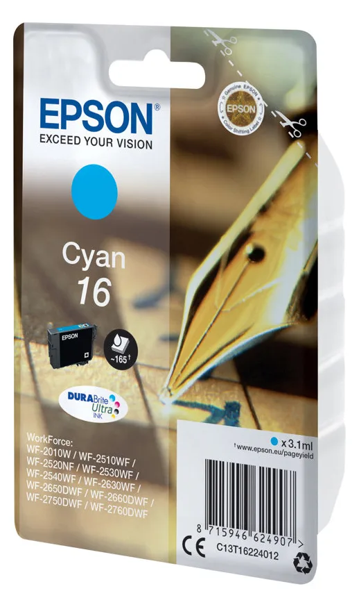Epson 16 - 3.1 ml - Cyan - Original - Tintenpatrone, Ansicht 2
