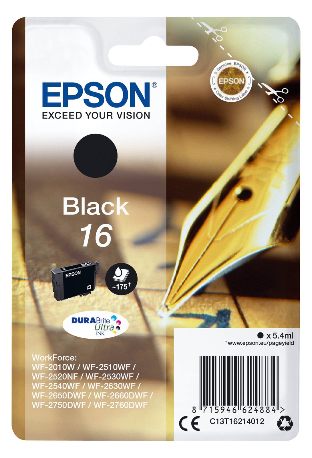 Epson 16 - 5.4 ml - Schwarz - Original - Tintenpatrone