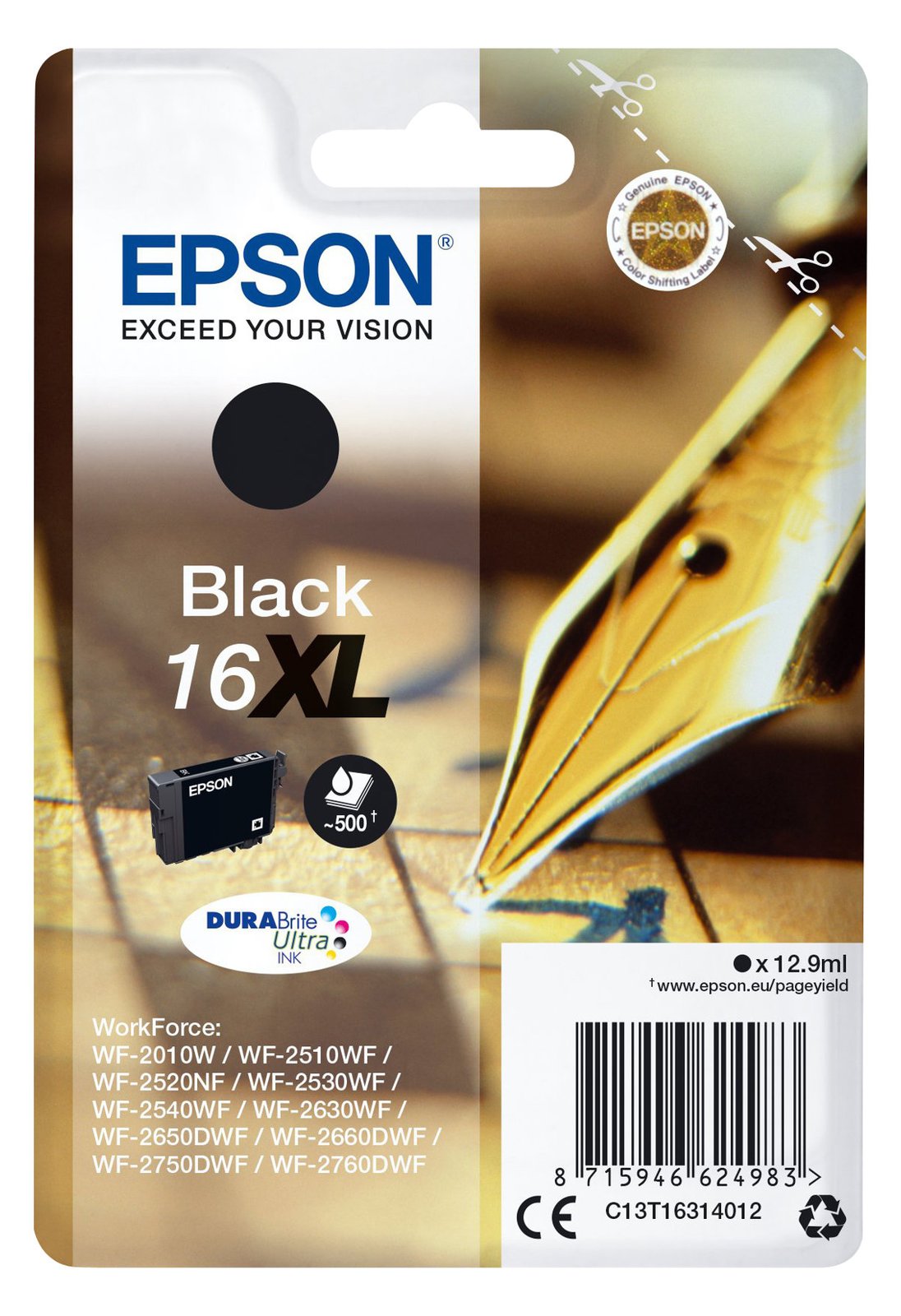 Epson 16XL - 12.9 ml - XL - Schwarz - Original von LumaTech