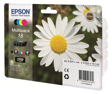 Epson 18 Multipack - 4er-Pack - 15.1 ml - Schwarz, Gelb, Cyan, Magenta von LumaTech