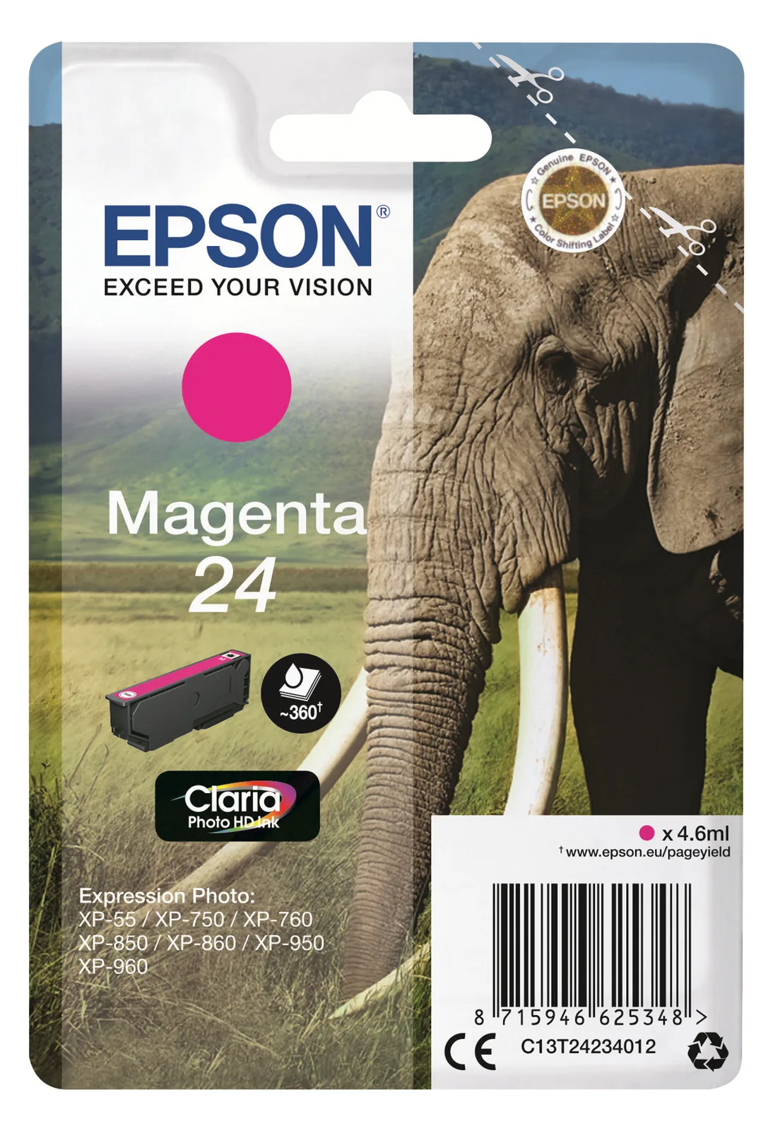 Epson 24 - 4.6 ml - Magenta - Original - Tintenpatrone, Ansicht 2
