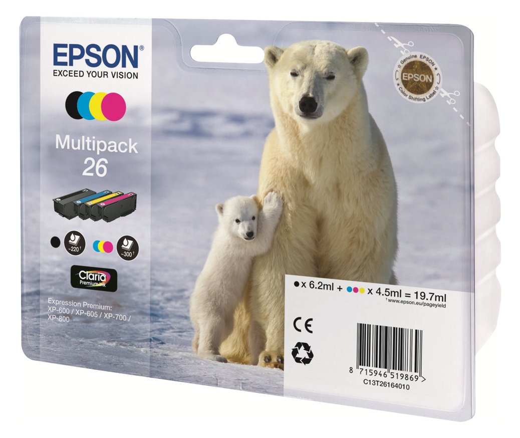 Epson 26 Multipack - 4er-Pack - Schwarz, Gelb, Cyan, Magenta