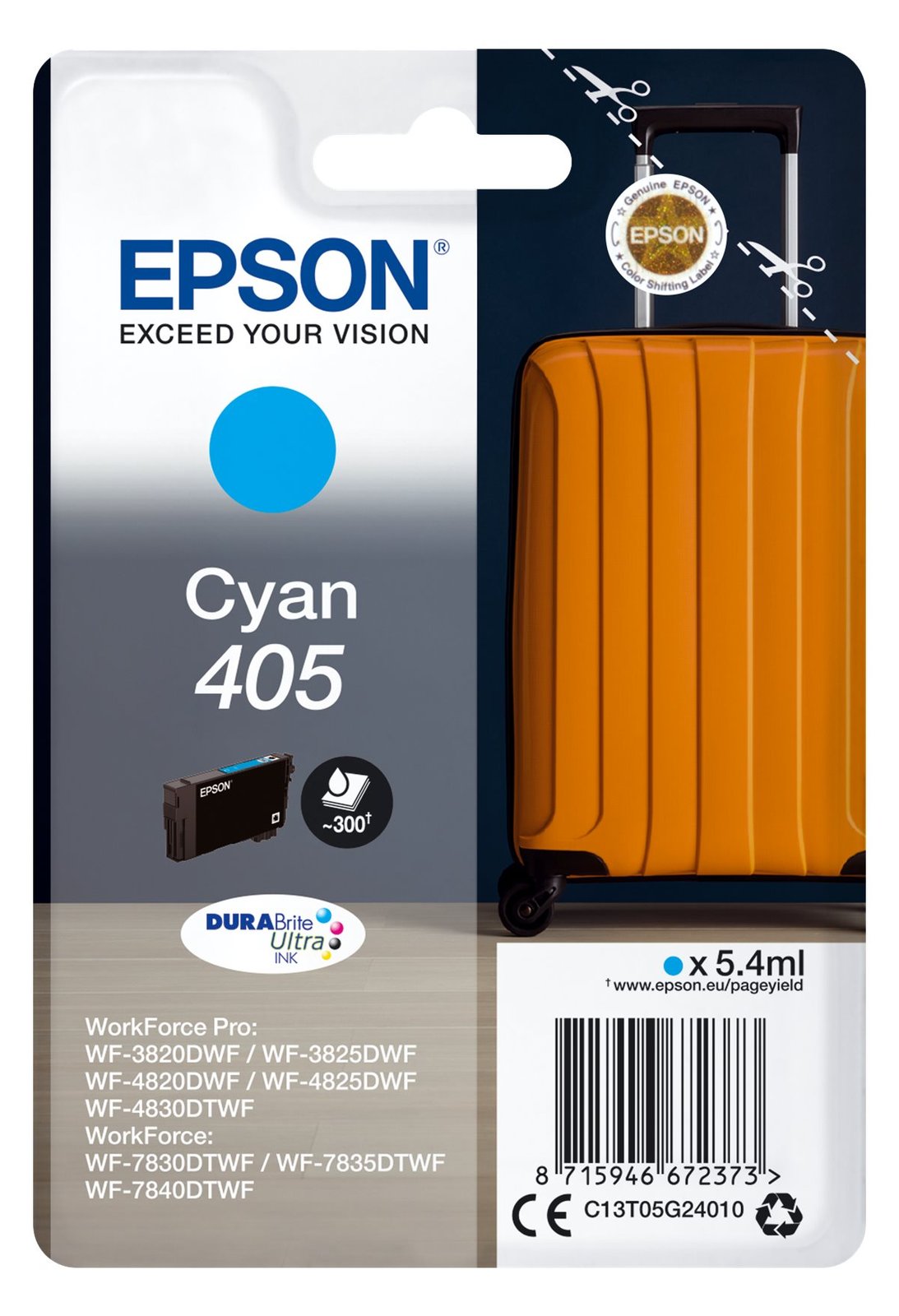 Epson 405 - 5.4 ml - Cyan - original - Blister mit RF- / akustischem Alarmsignal von LumaTech