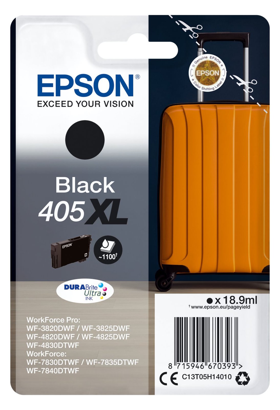 Epson 405XL - 18.9 ml - Schwarz - original - Tintenpatrone