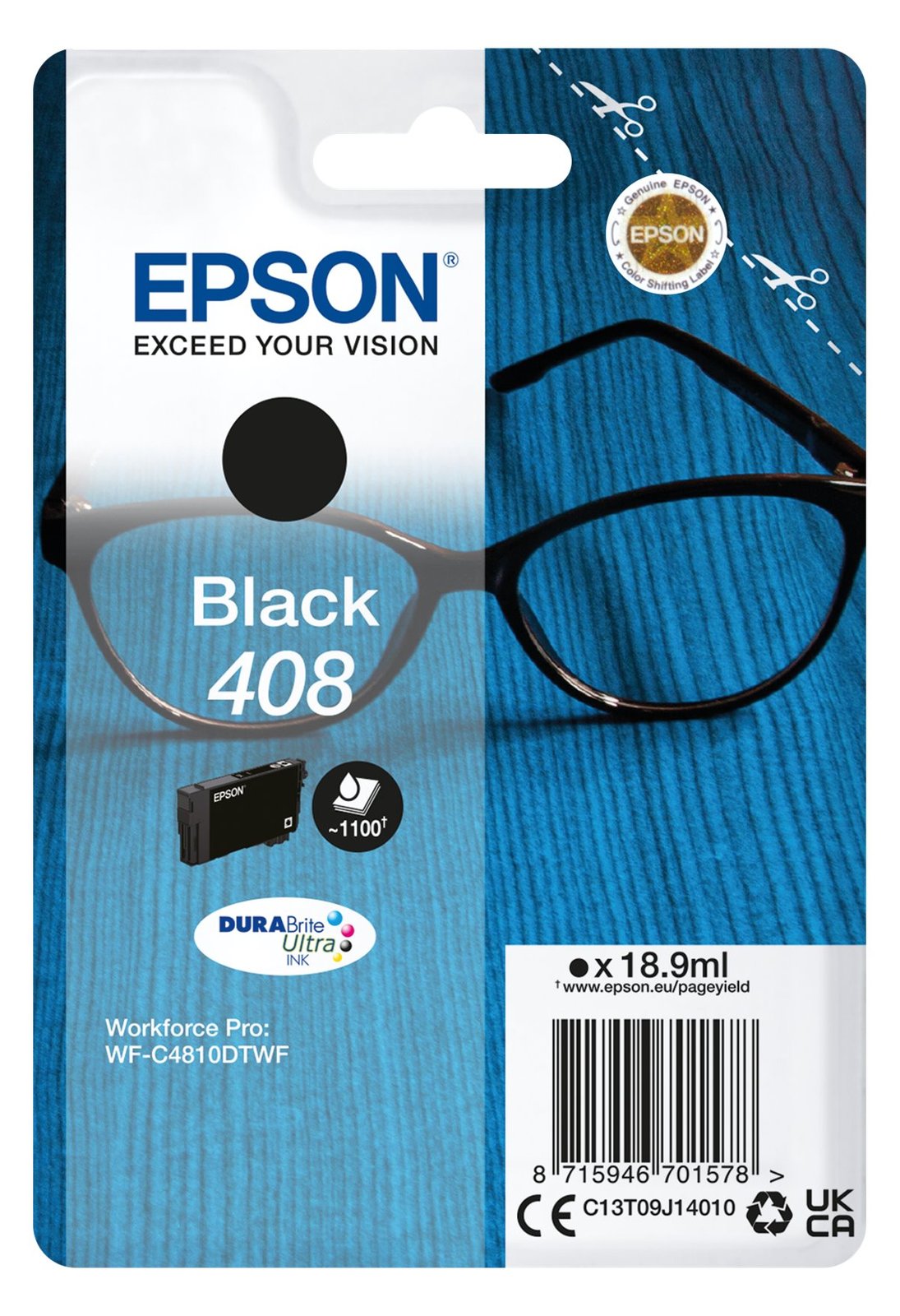 Epson 408 - 18.9 ml - Schwarz - original - Blisterverpackung von LumaTech