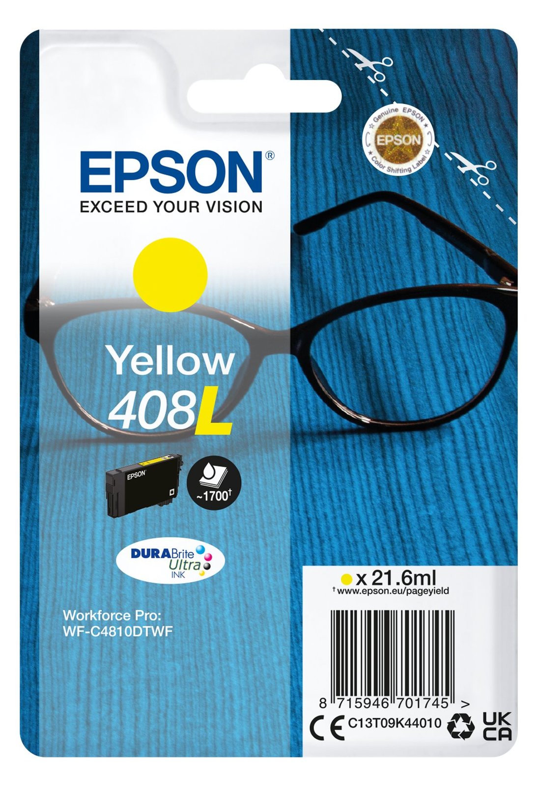 Epson 408L - 21.6 ml - Gelb - original - Blisterverpackung von LumaTech