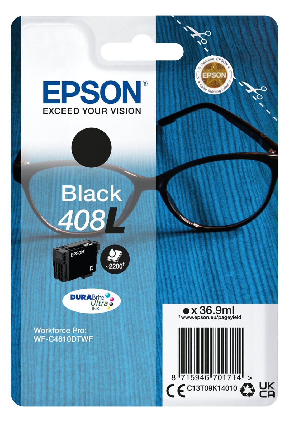 Epson 408L - 36.9 ml - Extrahohe Kapazität - Schwarz