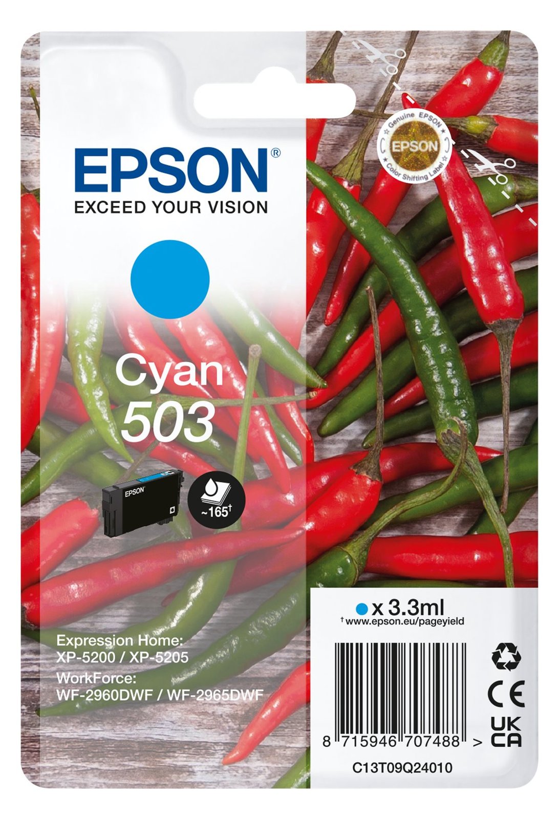 Epson 503 Singlepack - 3.3 ml - Cyan - original