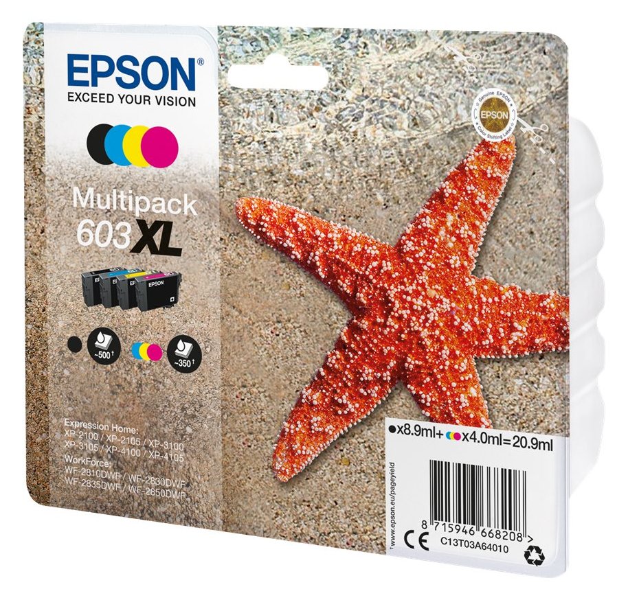 Epson 603XL Multipack - 4er-Pack - XL - Schwarz, Gelb, Cyan, Magenta