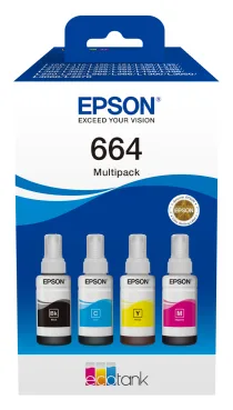 Epson EcoTank 664 - 4er-Pack - Schwarz, Gelb, Cyan, Magenta - 4 Stück(e), Ansicht 2