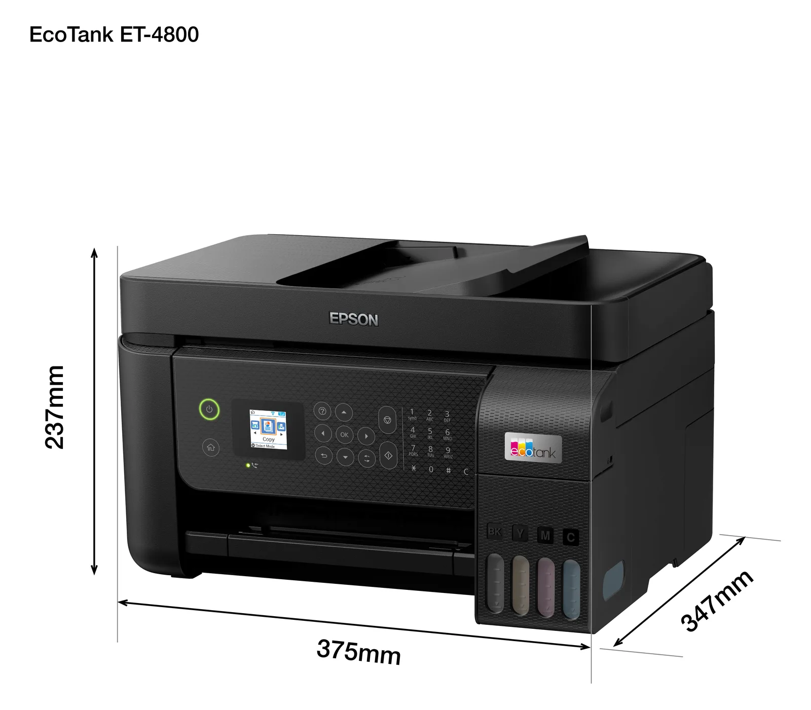 Epson EcoTank ET-4800 - Multifunktionsdrucker - Farbe - Tintenstrahl - nachfüllbar - A4 (Medien), Ansicht 2