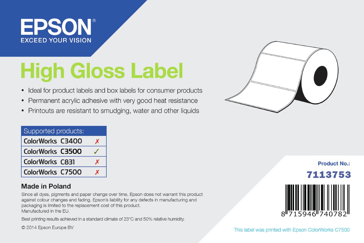 Epson Hochglänzend - 102 x 51 mm 610 Etikett(en)