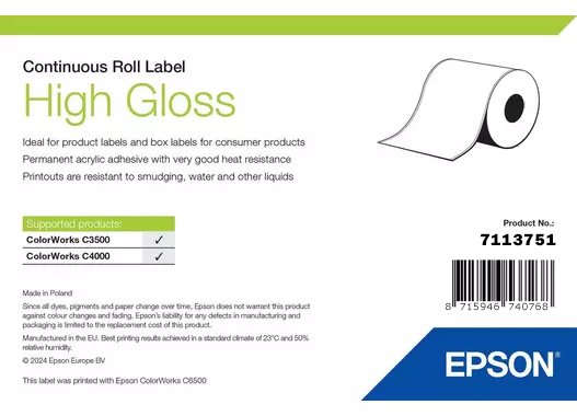 Epson Hochglänzend - Rolle (7,6 cm x 33 m)