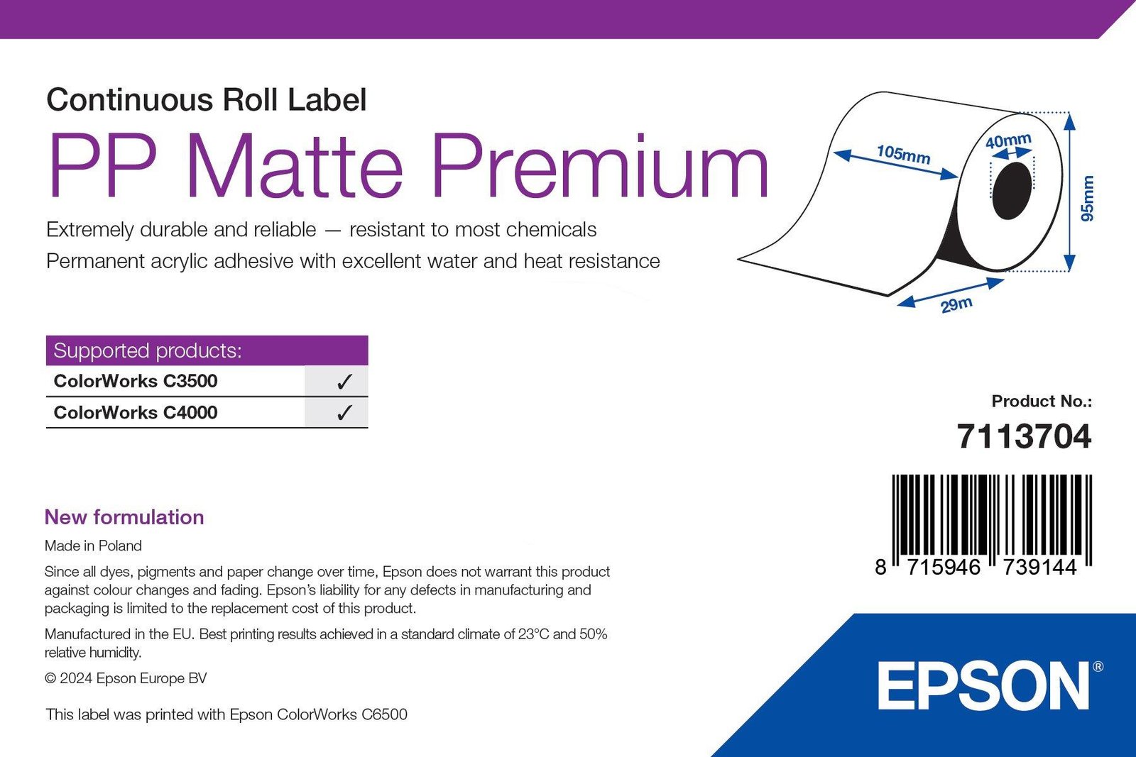 Epson PP Matte Label Premium